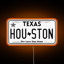 Charger l&#39;image dans la galerie, Texas License Plate RGB neon sign orange