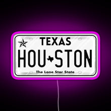 Charger l&#39;image dans la galerie, Texas License Plate RGB neon sign  pink