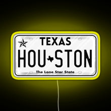 Charger l&#39;image dans la galerie, Texas License Plate RGB neon sign yellow