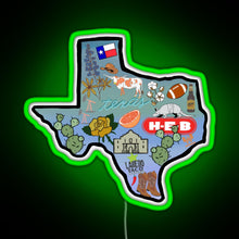 Charger l&#39;image dans la galerie, Texas Pride Sticker RGB neon sign green