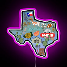 Charger l&#39;image dans la galerie, Texas Pride Sticker RGB neon sign  pink