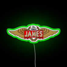 Charger l&#39;image dans la galerie, The James Motorcycles Wings RGB neon sign green