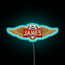 Charger l&#39;image dans la galerie, The James Motorcycles Wings RGB neon sign lightblue 