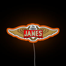 Charger l&#39;image dans la galerie, The James Motorcycles Wings RGB neon sign orange