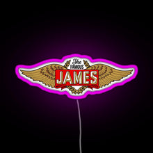 Charger l&#39;image dans la galerie, The James Motorcycles Wings RGB neon sign  pink