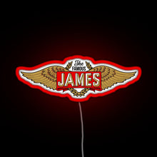 Charger l&#39;image dans la galerie, The James Motorcycles Wings RGB neon sign red