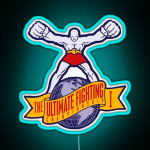 The Ultimate Fighting Championship I RGB neon sign lightblue 