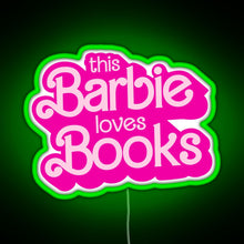 Charger l&#39;image dans la galerie, this barbie loves books RGB neon sign green