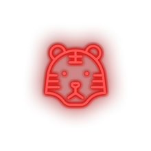 Charger l&#39;image dans la galerie, red tiger led animal carnivore cartoon fauna tiger wild zoo neon factory