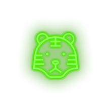 Charger l&#39;image dans la galerie, green tiger led animal carnivore cartoon fauna tiger wild zoo neon factory