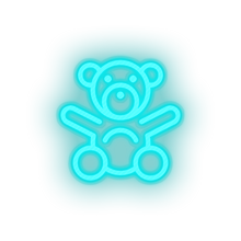 Charger l&#39;image dans la galerie, ice_blue toys stuffed family children baby toy child teddy kid bear play led neon factory