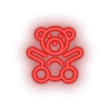 Charger l&#39;image dans la galerie, red toys stuffed family children baby toy child teddy kid bear play led neon factory