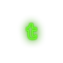 Charger l&#39;image dans la galerie, green tumblr social network brand logo led neon factory