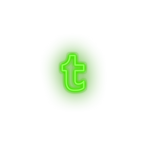 green tumblr social network brand logo led neon factory