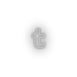 white tumblr social network brand logo led neon factory