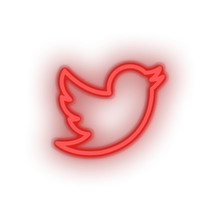 Charger l&#39;image dans la galerie, red twiter social network brand logo led neon factory
