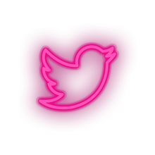 Charger l&#39;image dans la galerie, pink twiter social network brand logo led neon factory