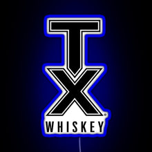 Charger l&#39;image dans la galerie, tx whiskey RGB neon sign blue