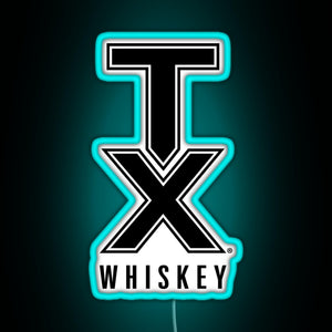 tx whiskey RGB neon sign lightblue 