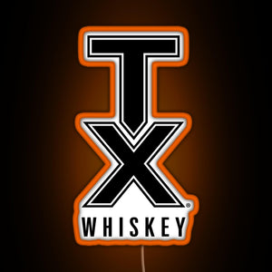 tx whiskey RGB neon sign orange