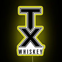 Charger l&#39;image dans la galerie, tx whiskey RGB neon sign yellow