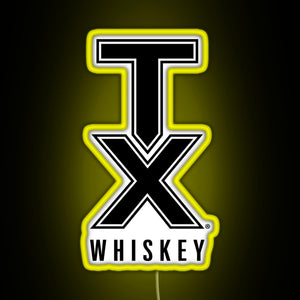 tx whiskey RGB neon sign yellow