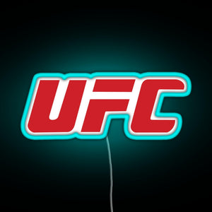 UFC MMA BOXING RGB neon sign lightblue 
