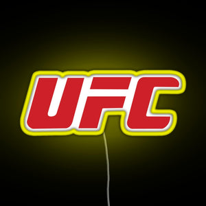 UFC MMA BOXING RGB neon sign yellow