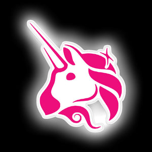Uniswap Unicorn arc-en-ciel mignon signe de néon drôle