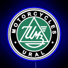 Charger l&#39;image dans la galerie, URAL MOTORCYCLES RGB neon sign blue