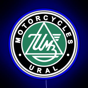 URAL MOTORCYCLES RGB neon sign blue