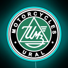 Charger l&#39;image dans la galerie, URAL MOTORCYCLES RGB neon sign lightblue 