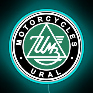 URAL MOTORCYCLES RGB neon sign lightblue 