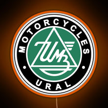 Charger l&#39;image dans la galerie, URAL MOTORCYCLES RGB neon sign orange