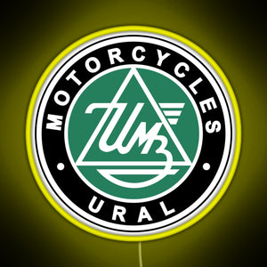 URAL MOTORCYCLES RGB neon sign yellow