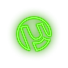 Charger l&#39;image dans la galerie, green utorrent social network brand logo led neon factory