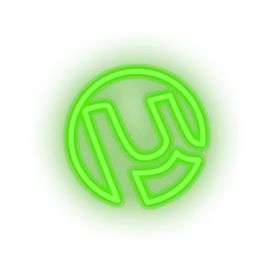 green utorrent social network brand logo led neon factory