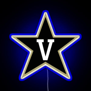 vanderbilt football FBS 3 RGB neon sign blue