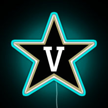 Charger l&#39;image dans la galerie, vanderbilt football FBS 3 RGB neon sign lightblue 