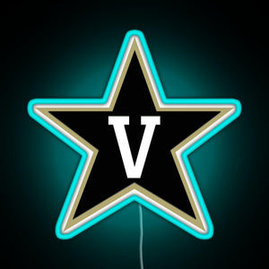 vanderbilt football FBS 3 RGB neon sign lightblue 