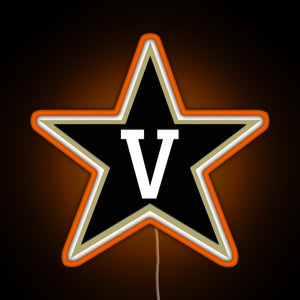 vanderbilt football FBS 3 RGB neon sign orange