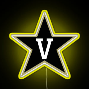 vanderbilt football FBS 3 RGB neon sign yellow