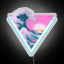 Charger l&#39;image dans la galerie, Vaporwave Aesthetic Great Wave Retro Triangle RGB neon sign white 