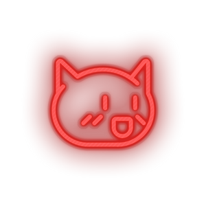 red video game cat led neon factory