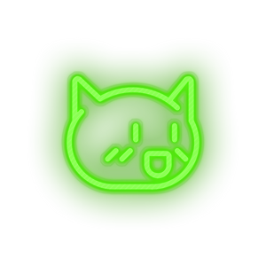 green video game cat led neon factory