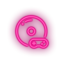 Charger l&#39;image dans la galerie, pink video game disk controller led neon factory
