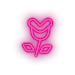 pink video game flower enemy led neon factory