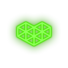 Charger l&#39;image dans la galerie, green video game logo heart led neon factory