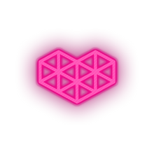 Charger l&#39;image dans la galerie, pink video game logo heart led neon factory