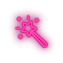 Charger l&#39;image dans la galerie, pink video game magic wand led neon factory